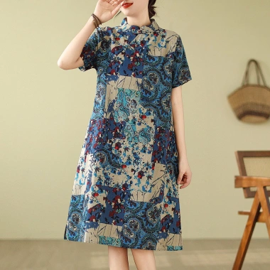 Đầm sườn xám retro hoa vải lanh - phong cách mùa hè, giảm giá 20% chỉ 388.121₫ 10 Đầm sườn xám retro hoa vải lanh - phong cách mùa hè, giảm giá 20% chỉ 388.121₫ 10