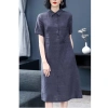 Đầm suông công sở bổ trụ cổ sơ mi 1 túi ốp ngực - Vải linen bột mềm mát, form suông, chỉ 319k 4