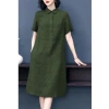 Đầm suông công sở bổ trụ cổ sơ mi 1 túi ốp ngực - Vải linen bột mềm mát, form suông, chỉ 319k 6