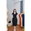 Đầm Suông Trung Niên Lụa Mango Đính Ngọc Trai Size 47-75kg Có Túi, Khóa Giọt Nước, Giá 140k 3