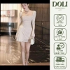 Đầm tay dài mút ren 3 lớp đính hoa, tôn dáng tiểu thư R6 DOLi – 396.000₫ 6