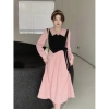 Đầm tay ngắn bigsize nữ đen tiệc sang chảnh, cổ vuông công sở, mẹ trung niên tiểu thư – Giá 159.000đ 6