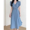 Đầm tay ngắn bigsize nữ đen tiệc sang chảnh, cổ vuông công sở, mẹ trung niên tiểu thư – Giá 159.000đ 7