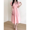 Đầm tay ngắn bigsize nữ đen tiệc sang chảnh, cổ vuông công sở, mẹ trung niên tiểu thư – Giá 159.000đ 8