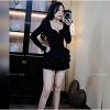 Đầm tết cổ vuông vây xoè tầng sexy, body đẹp cho nữ đi chơi dự tiệc - Giá chỉ 146.300₫ 3