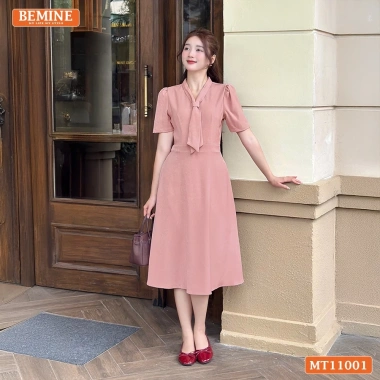 Đầm thiết kế BEMINE cổ tim cách điệu dáng chữ A - Công sở sang trọng, giá 249.000₫