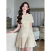 Đầm thiết kế dáng A xếp ly cổ đức trẻ trung năng động - Phù hợp đi làm, đi chơi, giá 236k (giảm từ 299.720)