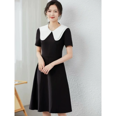 Đầm thiết kế GL thời trang công sở cổ 2 lá v13 giá ưu đãi 890.000đ giảm 18%