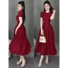 Đầm thiết kế trơn suông thanh lịch dáng dài kết nơ, phù hợp tiệc, công sở, dạo phố – Giá ưu đãi 209.000₫ 3
