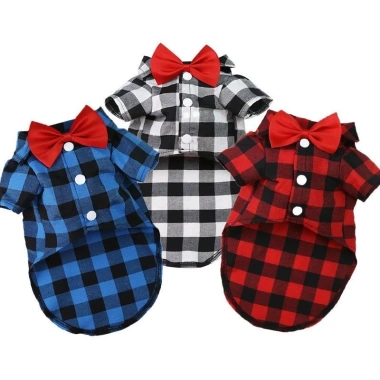 Đầm Thú Cưng Kẻ Sọc Nơ Thắt Nơ Thoáng Khí Không Nhọn 0.5‑25kg cho Chó Mèo 4 Mùa 2