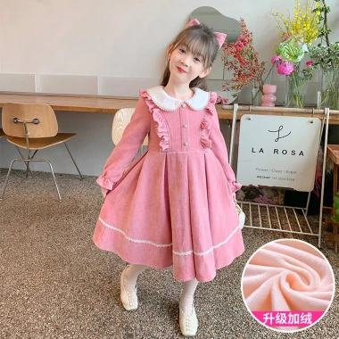 Đầm Thu Đông Bé Gái Phong Cách Tây 2.025 - Dài tay, Công chúa, Giá chỉ 205k