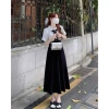 Đầm tiểu thư cổ nơ đen trắng dáng ngắn thanh lịch ngọt ngào Giá chỉ 200.900₫ 4