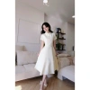 Đầm tiểu thư cổ sen bèo tay cộc - Váy ngắn công sở xòe, thanh lịch, chỉ 319.000₫ 8