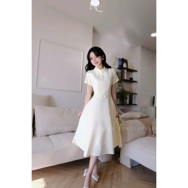 Đầm tiểu thư cổ sen bèo tay cộc - Váy ngắn công sở xòe, thanh lịch, chỉ 319.000₫ 8 Đầm tiểu thư cổ sen bèo tay cộc - Váy ngắn công sở xòe, thanh lịch, chỉ 319.000₫ 8