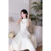 Đầm tiểu thư cổ sen bèo tay cộc - Váy ngắn công sở xòe, thanh lịch, chỉ 319.000₫ 9