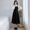 Đầm Tiểu Thư Set 2 Món Tay Bồng Xanh Trắng Bigsize - Yếm Sơ Mi Nữ Tính - 218k 4