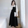 Đầm Tiểu Thư Set 2 Món Tay Bồng Xanh Trắng Bigsize - Yếm Sơ Mi Nữ Tính - 218k 5