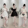 Đầm tiểu thư tay phồng nhấn eo, đính dây đá sang chảnh, size 50-90kg – 315.000₫ 2