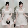 Đầm tiểu thư tay phồng nhấn eo, đính dây đá sang chảnh, size 50-90kg – 315.000₫ 4