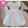 Đầm trắng công chúa 2 lớp cho bé gái 12-35kg dưới 1m30, tay cánh tiên, chỉ 199k 6