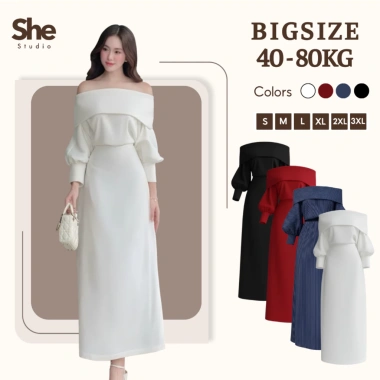 Đầm Trễ Vai Dáng Suông Thu Đông Bigsize, Dài Thanh Lịch Công Sở & Tiệc, SH02 387.999đ Đầm Trễ Vai Dáng Suông Thu Đông Bigsize, Dài Thanh Lịch Công Sở & Tiệc, SH02 387.999đ