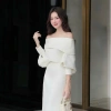 Đầm Trễ Vai Dáng Suông Thu Đông Bigsize, Dài Thanh Lịch Công Sở & Tiệc, SH02 387.999đ 6