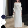 Đầm Trễ Vai Dáng Suông Thu Đông Bigsize, Dài Thanh Lịch Công Sở & Tiệc, SH02 387.999đ 8