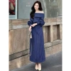 Đầm Trễ Vai Dáng Suông Thu Đông Bigsize, Dài Thanh Lịch Công Sở & Tiệc, SH02 387.999đ 9