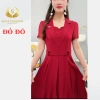 Đầm trung niên cổ V sang trọng công sở lụa Pháp CARO-VD - Giá chỉ 258.000₫ 3