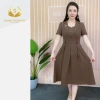 Đầm trung niên cổ V sang trọng công sở lụa Pháp CARO-VD - Giá chỉ 258.000₫ 6