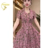 Đầm trung niên cổ V sang trọng - Váy công sở lụa Pháp, giá chỉ 289.000đ 4