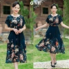 Đầm Trung Niên Nữ GOTI Màu Xanh Mẫu Đơn 3.405 - Giảm Giá Đặc Biệt 403.200₫