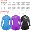 Đầm Trượt Băng Bé Gái 4-16 tuổi Nyeemya Dài Tay Cổ Vải Cutouts Hình Sau Leotard 2