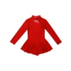 Đầm Trượt Băng Bé Gái 4-16 tuổi Nyeemya Dài Tay Cổ Vải Cutouts Hình Sau Leotard 9