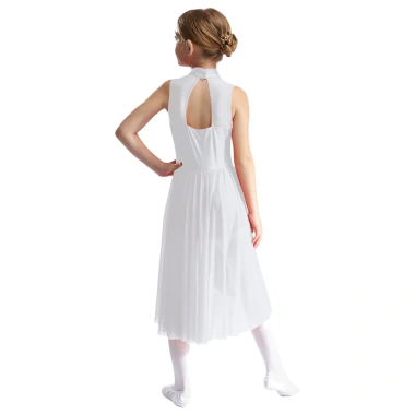 Đầm Trượt Băng Bé Gái Nyeemya - Mock Cổ, Viền Lấp Lánh, Không Tay, Giá 463.320₫