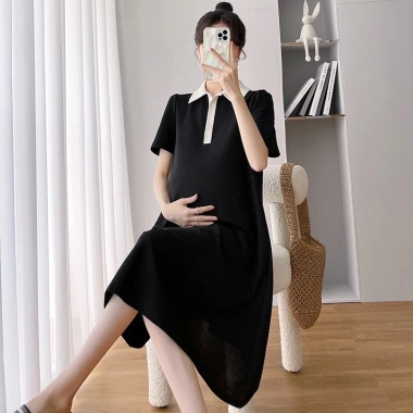 Đầm váy bầu công sở dáng suông C26 cổ sơ mi 4 màu trẻ trung, điệu đà - 140.600₫ 2