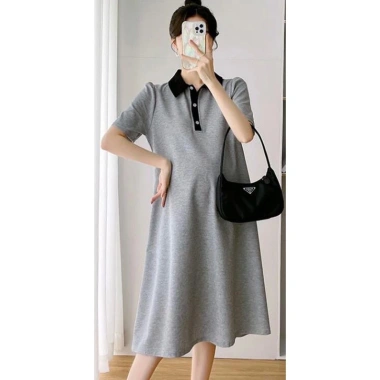 Đầm váy bầu công sở dáng suông C26 cổ sơ mi 4 màu trẻ trung, điệu đà - 140.600₫ 3