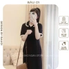 Đầm váy bầu công sở tiểu thư cổ sơ thun cotton mát, dáng suông dễ mặc - 165k 3