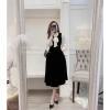Đầm váy bầu tay mùa thu đông V973 – Dáng dài, nơ ngực sang chảnh, 168k 8