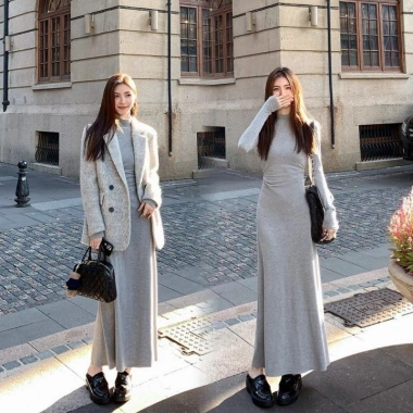 Đầm váy maxi thu đông basic trẻ trung hiện đại đẹp Hàn Quốc GOLALA SP197 - Giá ưu đãi 149.000₫ siêu thoải mái