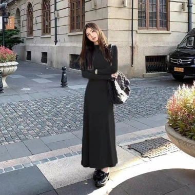 Đầm váy maxi thu đông basic trẻ trung hiện đại đẹp Hàn Quốc GOLALA SP197 - Giá ưu đãi 149.000₫ siêu thoải mái