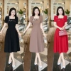 Đầm Váy Nữ Bigsize Cotton Lạnh Trung Niên Đi Chơi Đi Tiệc Nhiều Size Tặng Mẹ 2