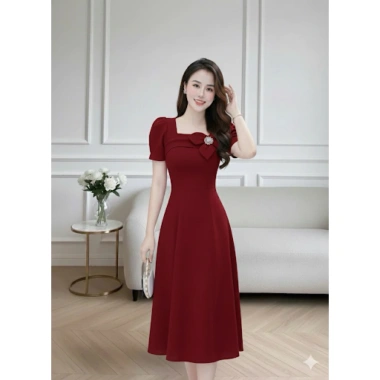 Đầm Váy Nữ Bigsize Cotton Lạnh Trung Niên Đi Chơi Đi Tiệc Nhiều Size Tặng Mẹ