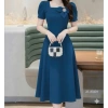 Đầm Váy Nữ Bigsize Cotton Lạnh Trung Niên Đi Chơi Đi Tiệc Nhiều Size Tặng Mẹ 7