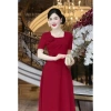 Đầm Váy Nữ Bigsize Cotton Lạnh Trung Niên Đi Chơi Đi Tiệc Nhiều Size Tặng Mẹ 10