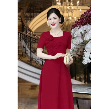 Đầm Váy Nữ Bigsize Cotton Lạnh Trung Niên Đi Chơi Đi Tiệc Nhiều Size Tặng Mẹ