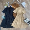 Đầm váy nữ bigsize Sunshine Style sơ mi thô cộc tay, chun eo dài, cổ polo 199k 9