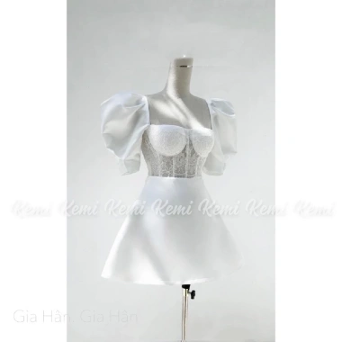 Đầm váy nữ Tafta cổ vuông tay bồng, eo ren xương cá, thiết kế Kemi - Giá 149.500₫ 10 Đầm váy nữ Tafta cổ vuông tay bồng, eo ren xương cá, thiết kế Kemi - Giá 149.500₫ 10