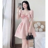 Đầm váy nữ Tafta đính nơ tay phồng, size 50-95kg, dự tiệc Tết Noel – Giá chỉ 179.000₫ 8