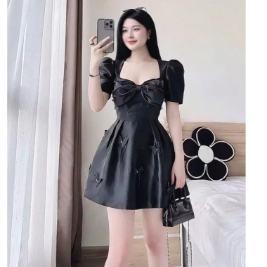 Đầm váy nữ Tafta đính nơ tay phồng, size 50-95kg, dự tiệc Tết Noel – Giá chỉ 179.000₫ 9 Đầm váy nữ Tafta đính nơ tay phồng, size 50-95kg, dự tiệc Tết Noel – Giá chỉ 179.000₫ 9